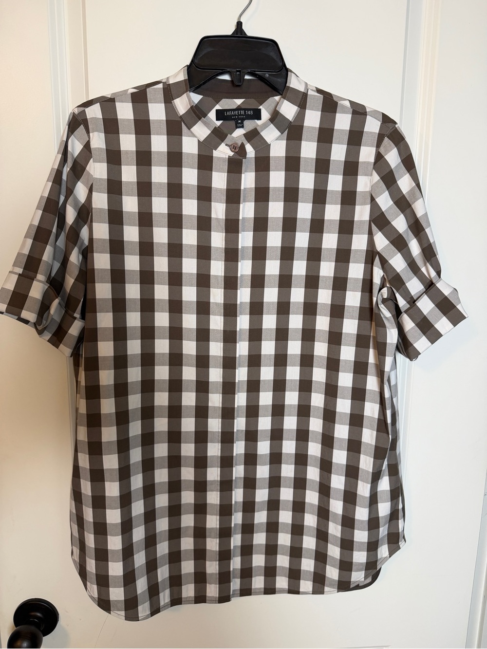 Lafayette 148 Check Blouse
